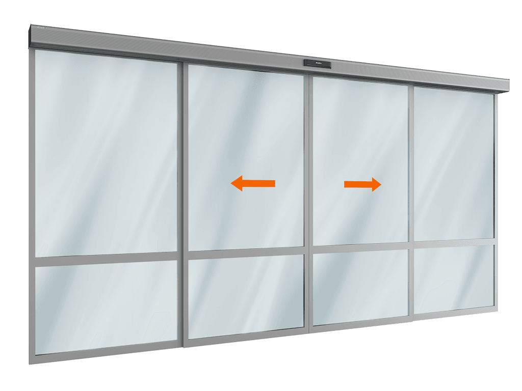 Двустворчатые раздвижные двери