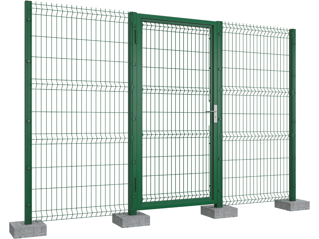 Калитка со стальной рамой и c заполнением сварной сеткой