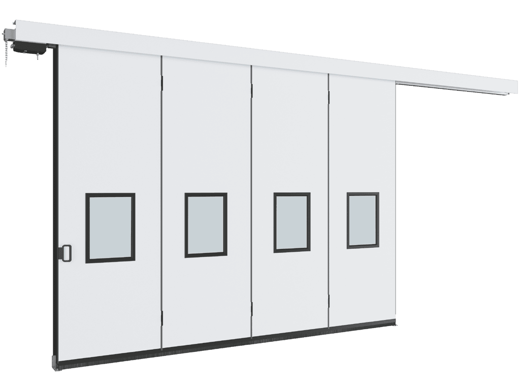 Промышленные откатные ворота без нижней направляющей серии ISG