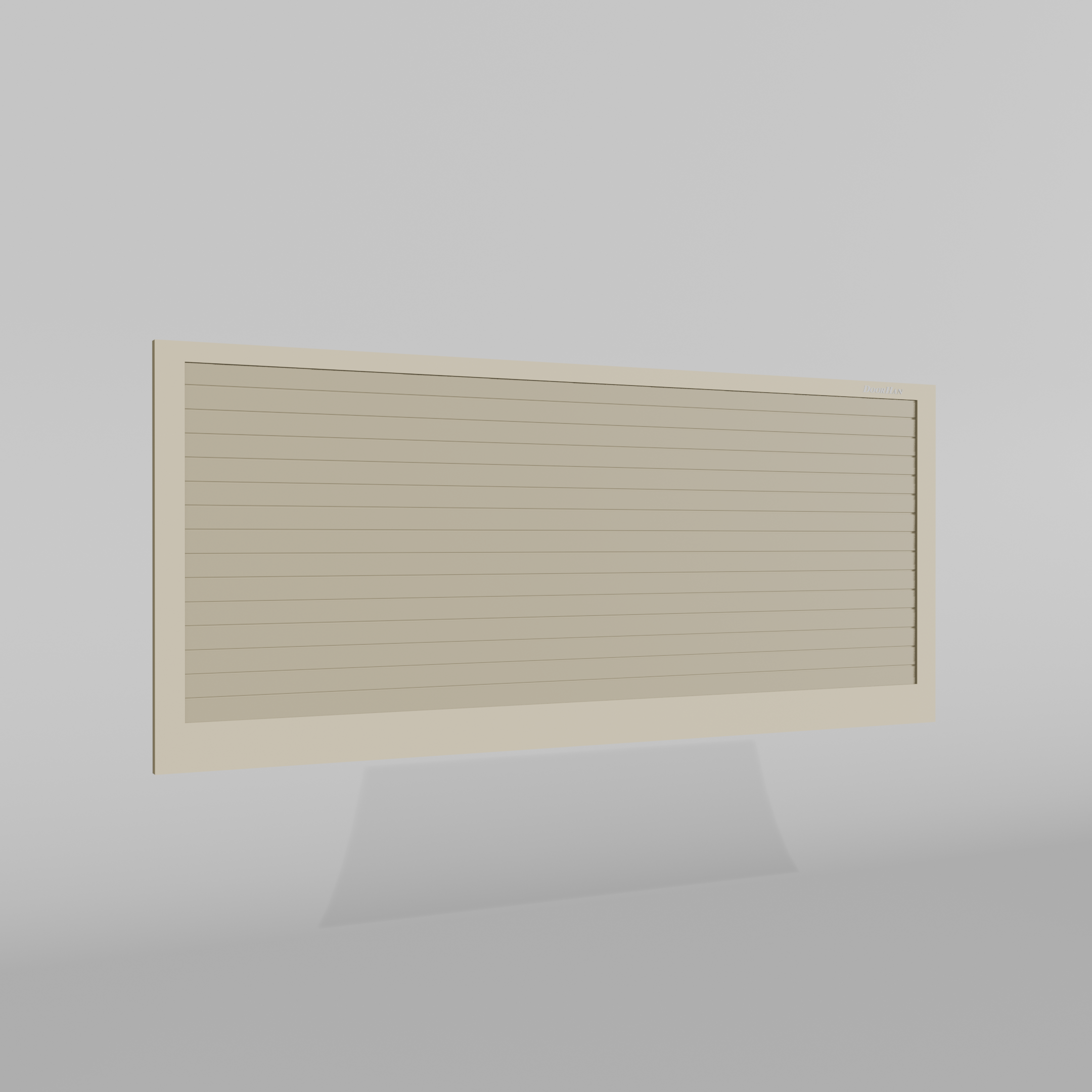 Откатные ворота DoorHan 2900х1800 цвета RAL 1014 (бежевый) с дизайном «доска» с автоматикой