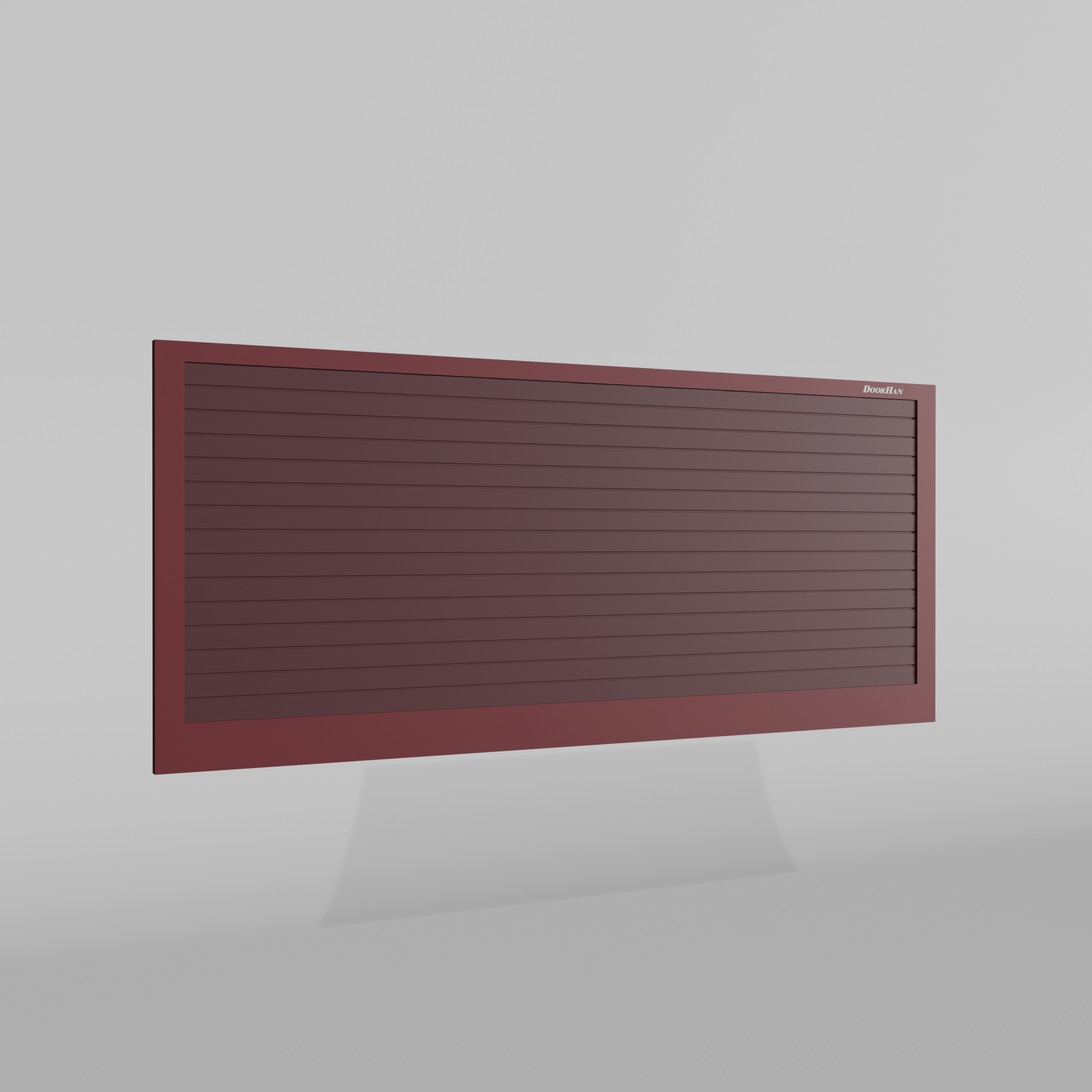 Откатные ворота DoorHan 3000х2000 цвета RAL 3005 (бордовый) с дизайном «доска» с автоматикой