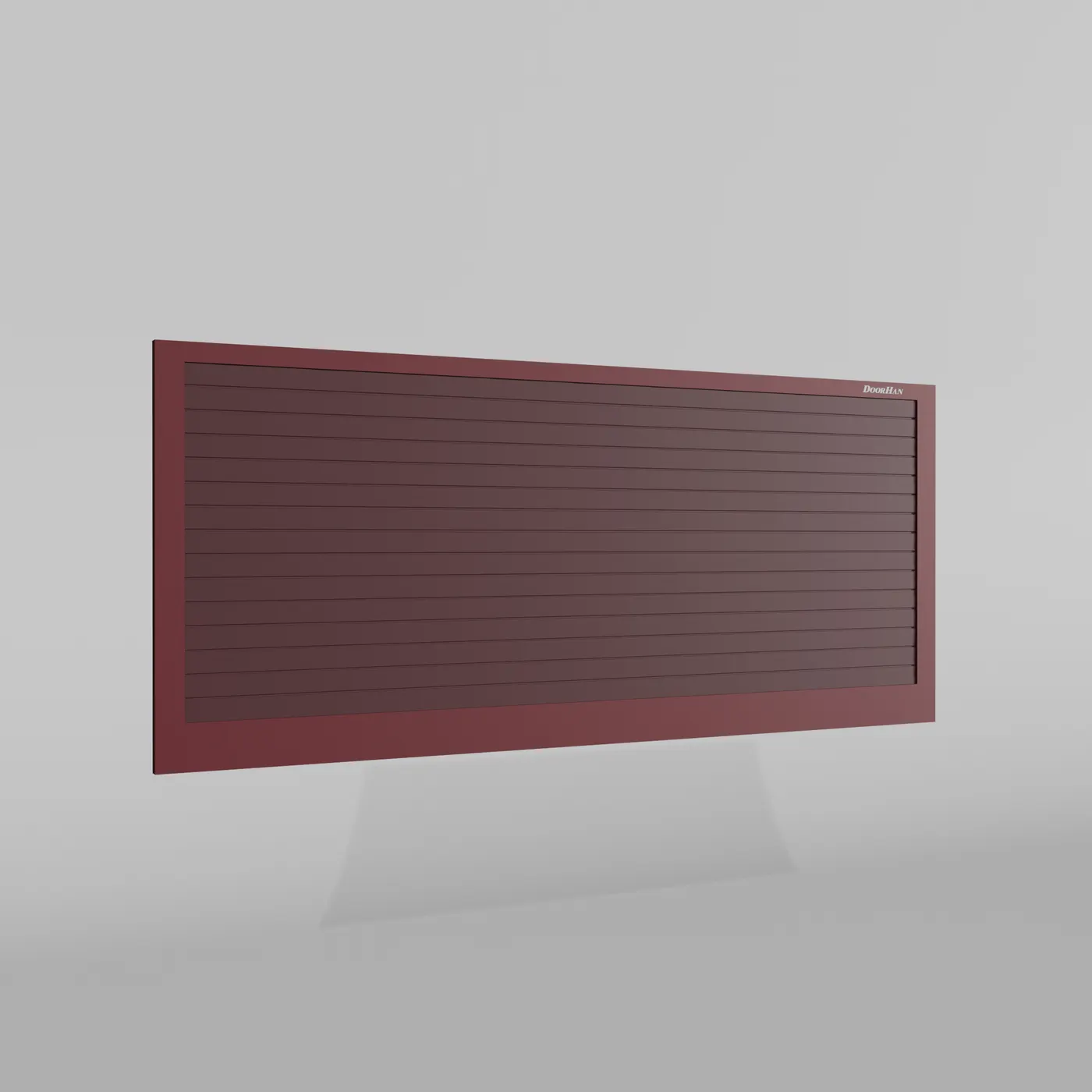 Откатные ворота DoorHan 2100х1500 цвета RAL 3005 (бордовый) с дизайном «доска» без автоматики