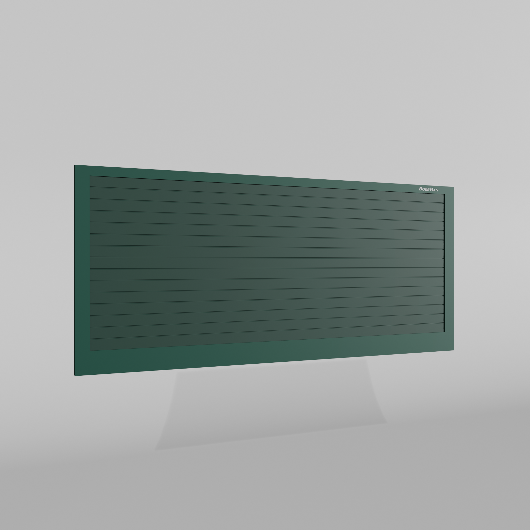 Откатные ворота DoorHan 4600х1300 цвета RAL 6005 (зелёный) с дизайном «доска» без автоматики