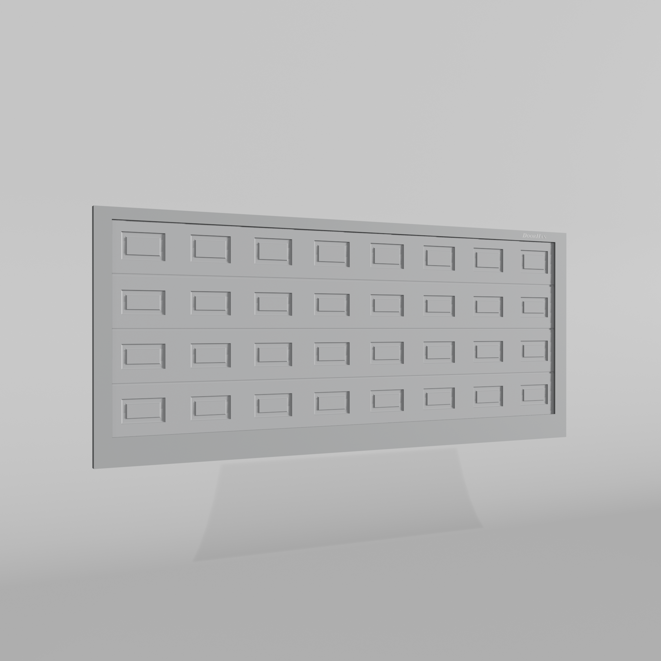 Откатные ворота DoorHan 3500х1900 цвета RAL 7004 (серый) с дизайном «филенка» с автоматикой