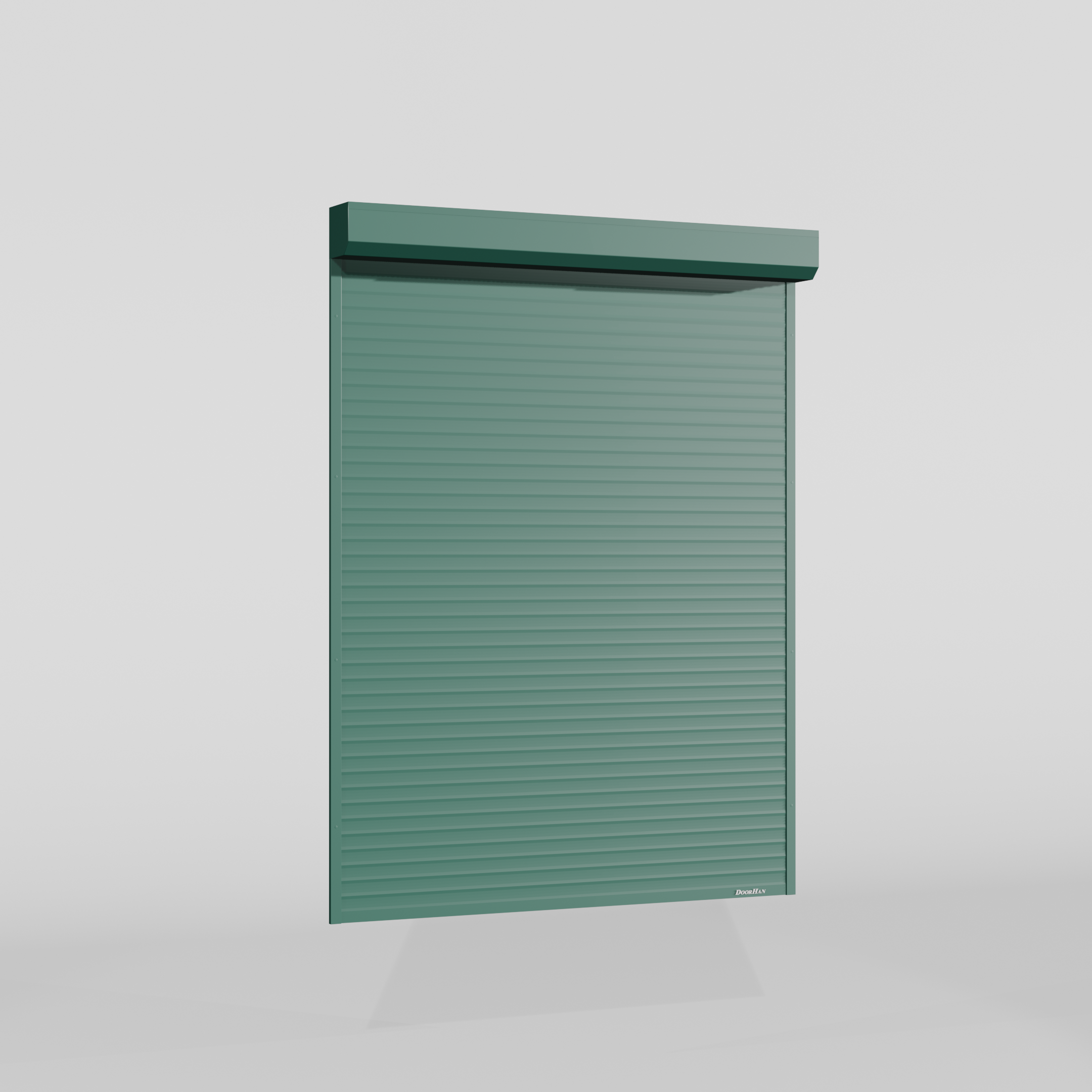 Рольставни DoorHan 2200х1600 цвета RAL 6005 (зелёный) взломостойкие без автоматики