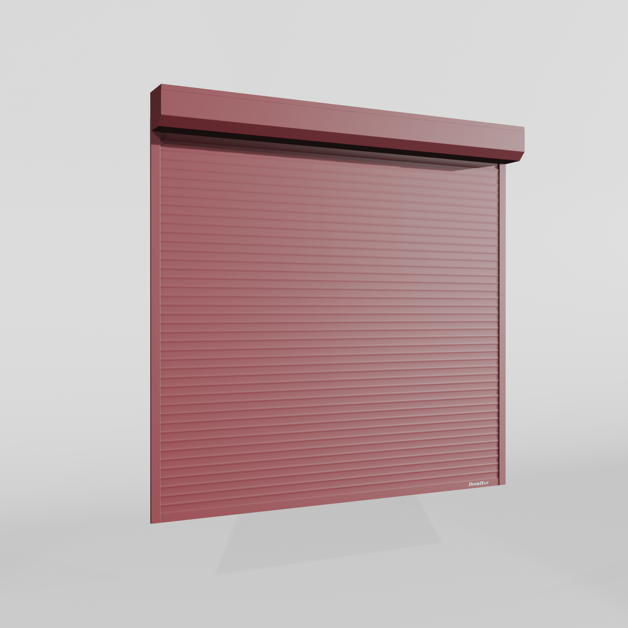Рольворота DoorHan 4800х1900 цвета RAL 3005 (бордовый) невзломостойкие с автоматикой