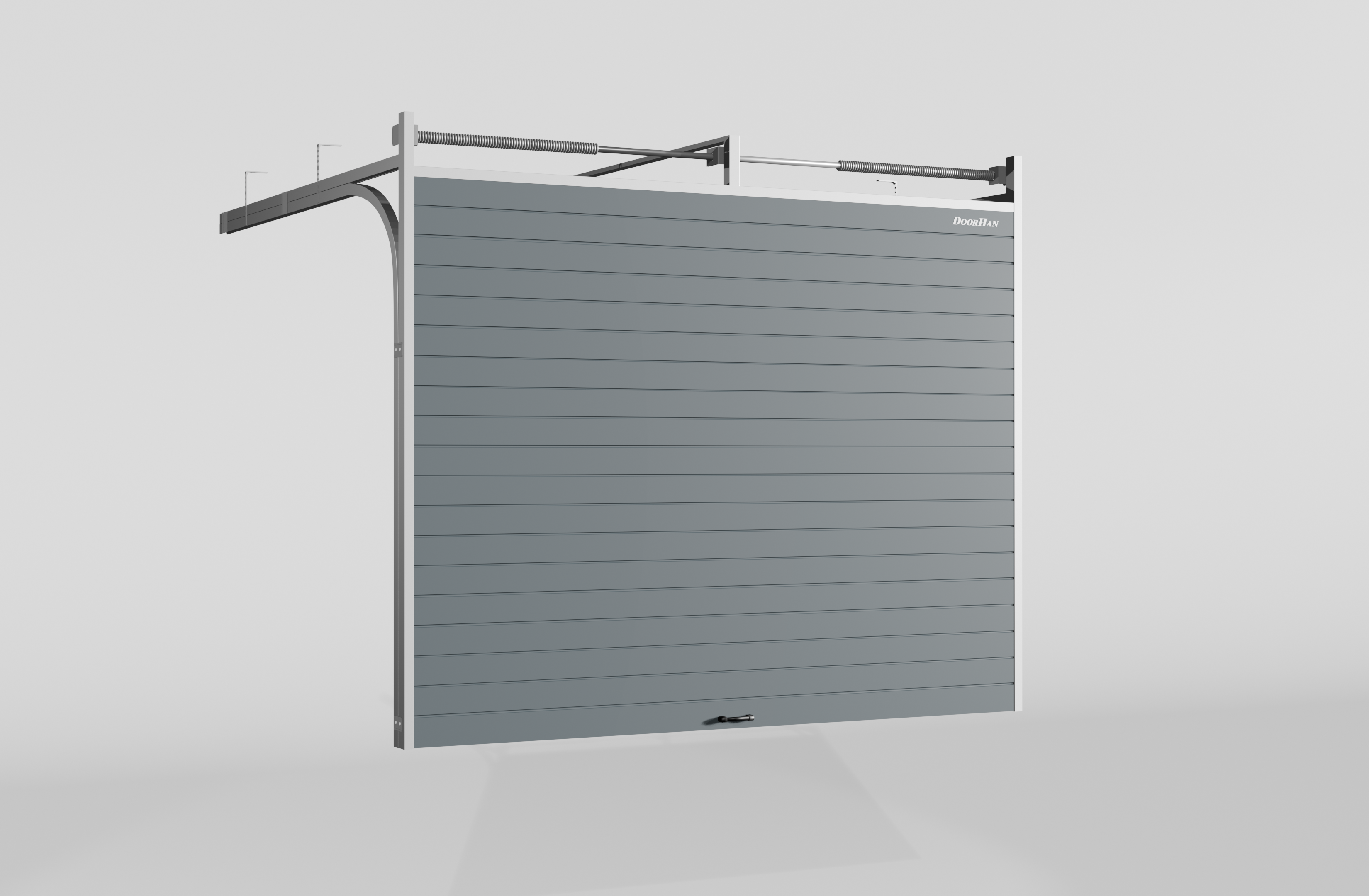 Секционные ворота DoorHan стальные 4800х2600 цвета RAL 7016 (антрацит) с дизайном «доска» с автоматикой
