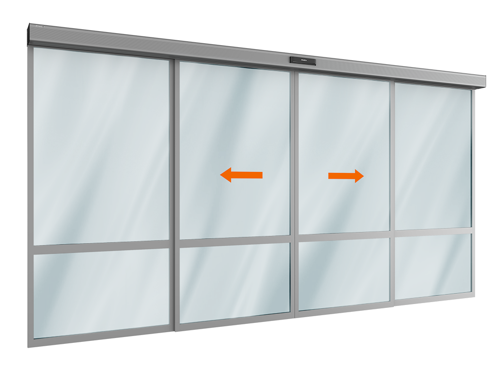 Двустворчатые раздвижные двери