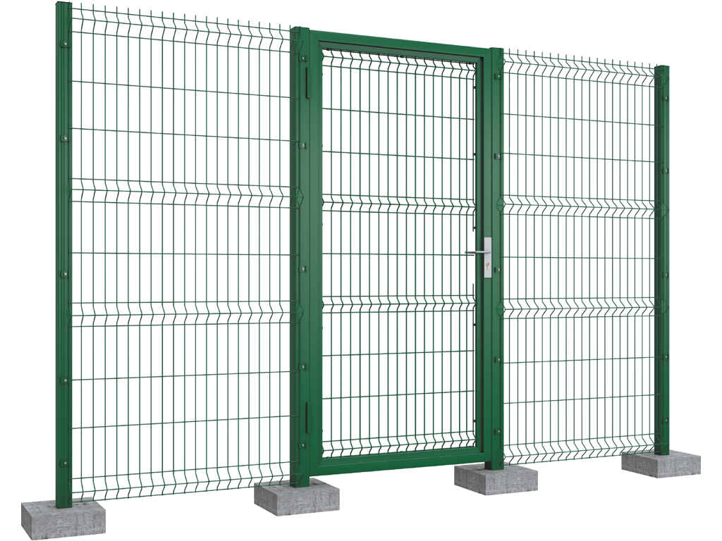 Калитка со стальной рамой и c заполнением сварной сеткой