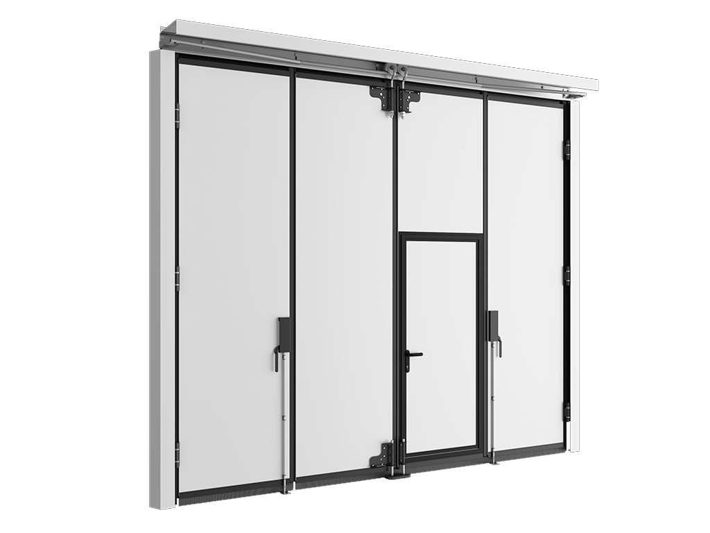 Промышленные складные ворота без нижней направляющей серии IFG